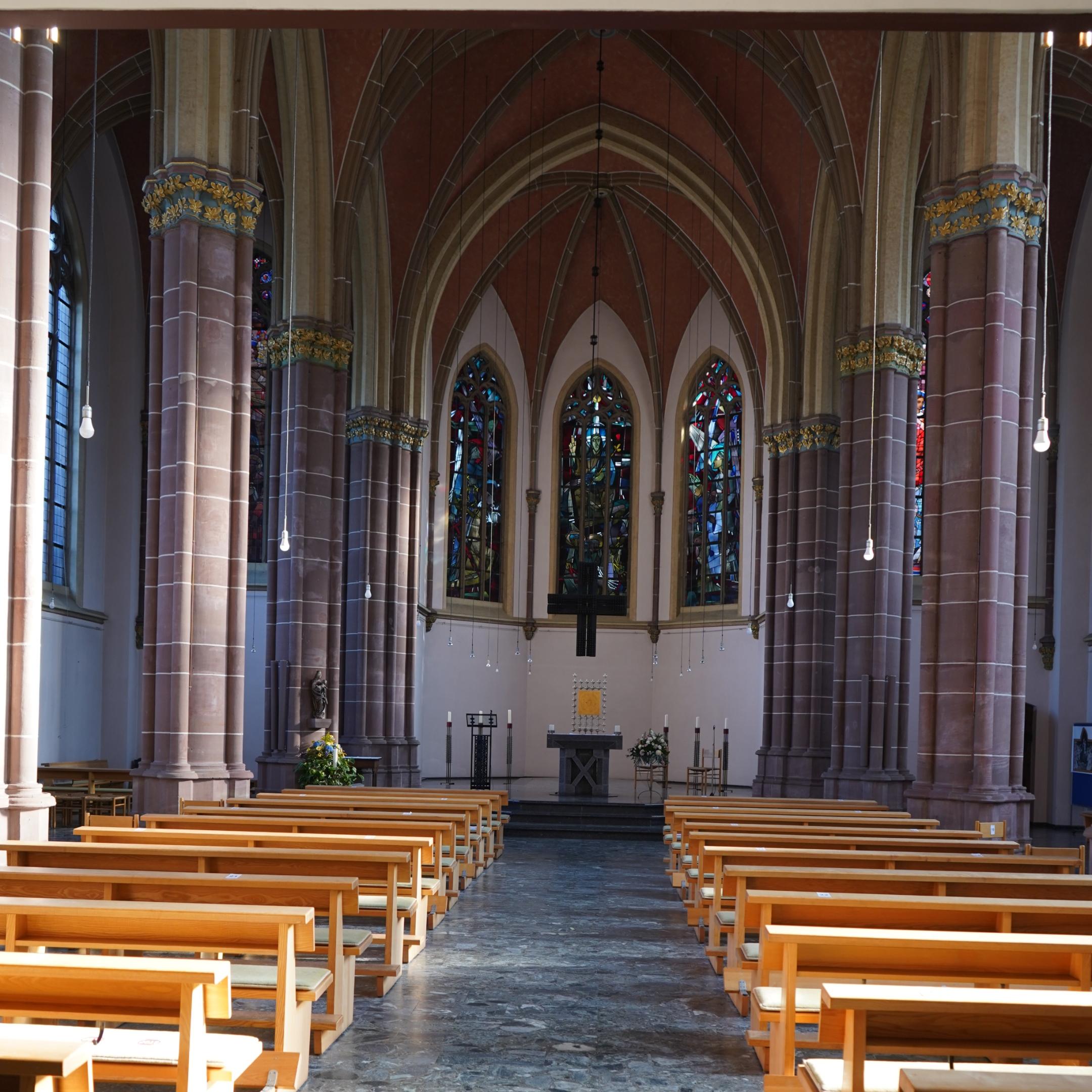 Blick von hinten in die Schutzengelkirche